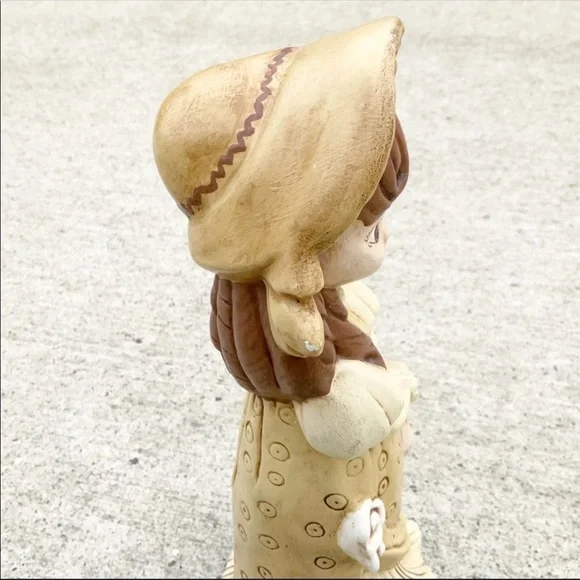 Vintage 70’s girl with hat and umbrella figure southern belle - Picture 8 of 9